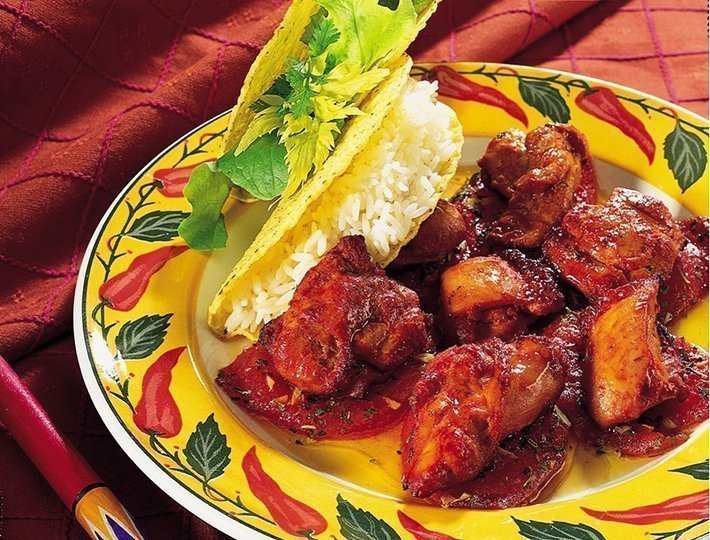 Bouchées de poulet mexicaine et concassée de tomates fraîches à l'huile d'olive, Maître CoQ.